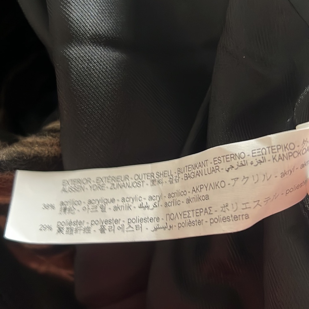 𝐙𝐀𝐑𝐀 Zebra Print  Coat Brown Black XS - Picture 8 of 16